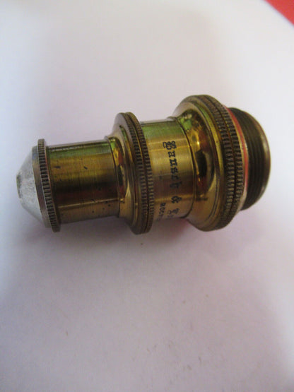 ANTIQUE BRASS BAUSCH LOMB OBJECTIVE  1/6 MICROSCOPE PART AS PICTURED G4-A-63