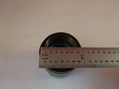 MICROSCOPE PART BRASS MOUNTED OBJECTIVE 2X OPTICS AS IS #80-41