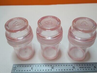 LOT 3 EA PLASTIC AO EMPTY CANS AMERICAN OPTICS MICROSCOPE AS PICTURED &FT-5-14