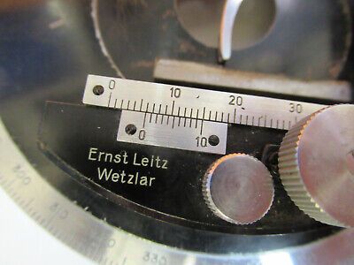 ANTIQUE ERNST LEITZ POL STAGE TABLE ROTABLE MICROSCOPE PART AS PICTURED &P5-A-68