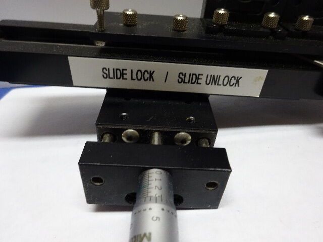 OPTICAL FIBER OPTICS FIXTURE RETICLE + MITUTOYO MICROMETER OPTICS AS IS #84-36