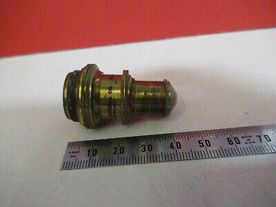 ANTIQUE BAUSCH LOMB "1/12" OBJECTIVE LENS MICROSCOPE PART AS PICTURED #aB7-A-21