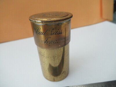 CARL ZEISS JENA 4mm EMPTY BRASS OBJECTIVE CAN MICROSCOPE AS PICTURED &F5-A-102