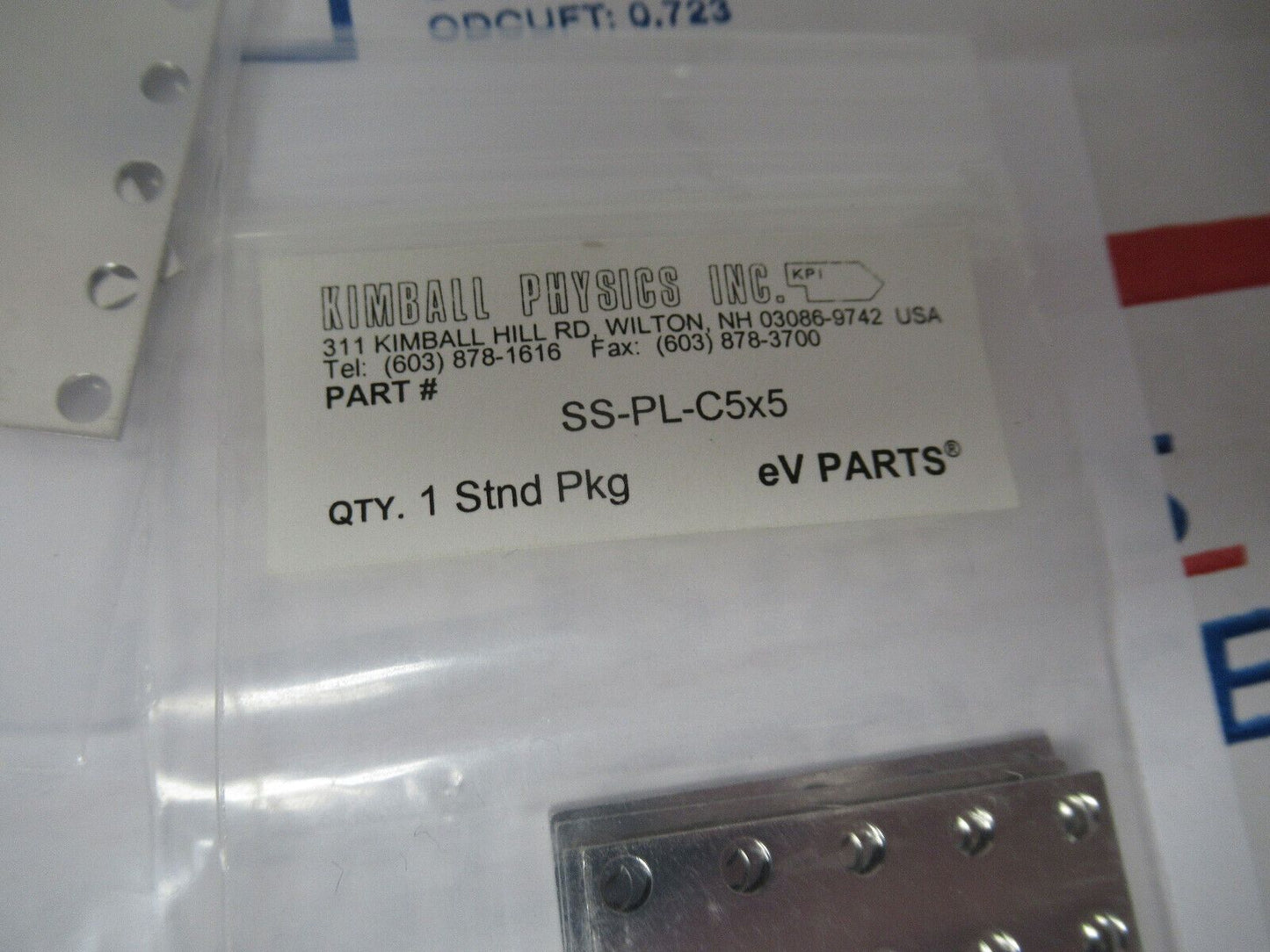 KIMBALL PHYSICS eV PARTS LOT HIGH VACUUM RATED AS PICTURED  #W1-A-23