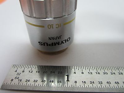 MICROSCOPE PART OBJECTIVE OLYMPUS MA 10X JAPAN INFINITY OPTICS BIN#B4-Z-10