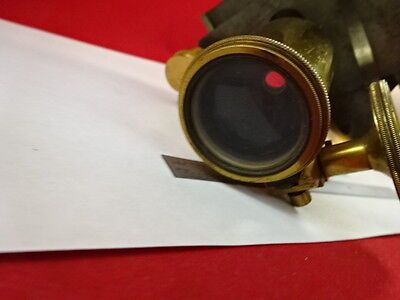 ANTIQUE BRASS RARE MICROSCOPE PART LENS TUBUS STAGE OPTICS #L9-B1-3