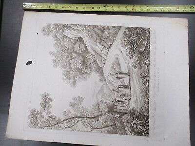 ANTIQUE ETCHING ITALIA ROME CIRCA 1810 GASPARD DUGHET PIETRO PARBONI AS PIC iii