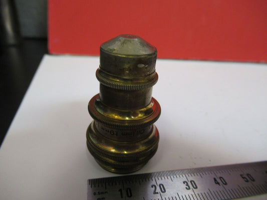 ANTIQUE BRASS BAUSCH LOMB 1.9mm OBJECTIVE MICROSCOPE PART AS PICTURED Y4-A-73