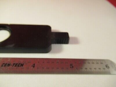 UNKNOWN MAKER SLIDE WITH ONE LENS MICROSCOPE PART AS PICTURED &1E-B-51