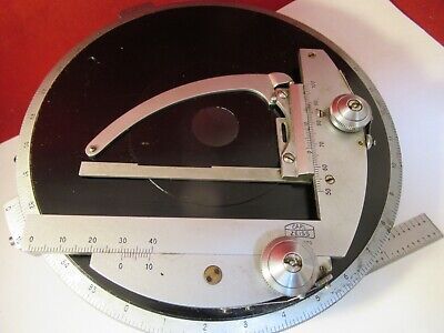 ZEISS GERMANY TABLE STAGE POL POLARIZER ROTATABLE MICROSCOPE PART AS PIC &13-50