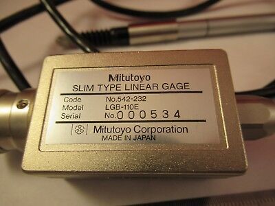 MITUTOYO JAPAN SLIM LINEAR GAGE 542-232 LGB-110E MICROSCOPE PART &FT-2-41