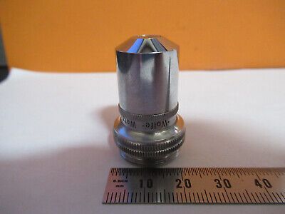 OBJECTIVE WOLFE WETZLAR GERMANY 10X MICROSCOPE PART OPTICS AS PICTURED 4B-FT-78