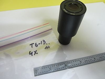 MICROSCOPE PART NIKON JAPAN EYEPIECE CF PL 4X OPTICS AS IS BIN#T6-13