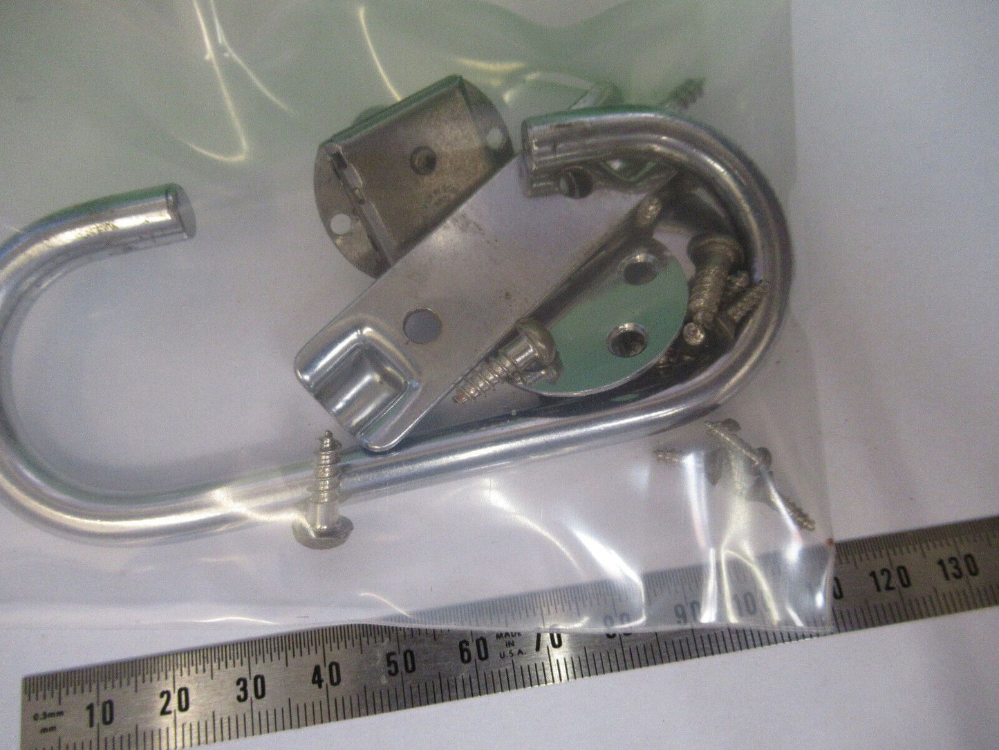 UNITRON LOCK WITHOUT KEY + OTHERS PCS  MICROSCOPE PART AS PICTURED &H2-A-50