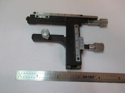 ANTIQUE JAPAN STAGE CLIPS MICROMETER XY MICROSCOPE PART AS PICTURED &7B-B-64