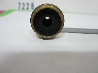 ANTIQUE MICROSCOPE PART BRASS OBJECTIVE 7 LEITZ GERMANY OPTICS #K1-97ii