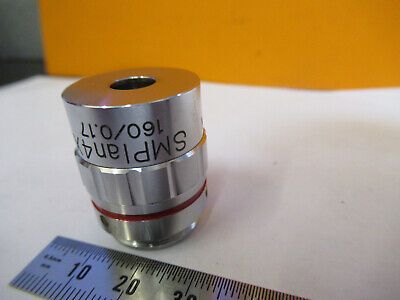 MEIJI JAPAN 4X /160 OBJECTIVE LENS OPTICS MICROSCOPE PART AS PICTURED 4B-FT-34