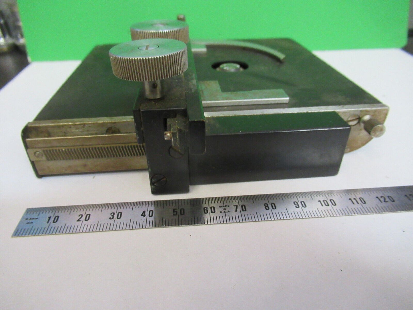 BAUSCH LOMB VINTAGE STAGE TABLE XY ANTIQUE MICROSCOPE PART AS PICTURED &Q4-A-45