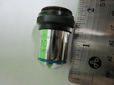 MICROSCOPE PART WILD HEERBRUGG SWISS 10X FLUOTAR OBJECTIVE OPTICS BIN#65-60