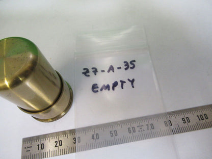 ANTIQUE EMPTY BRASS CAN for OBJECTIVE BAKER MICROSCOPE PART AS PICTURED &Z7-A-35