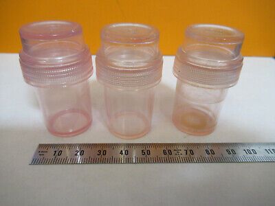 LOT 3 EA PLASTIC AO EMPTY CANS AMERICAN OPTICS MICROSCOPE AS PICTURED &P6-A-19