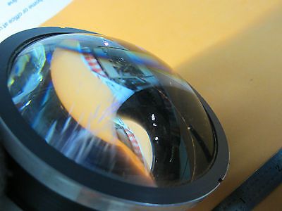 OPTICAL large mounted convex concave lens [severe scratches] LASER OPTICS BIN#13