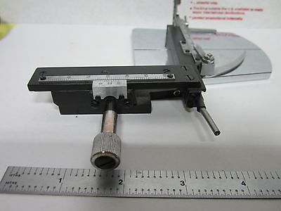 MICROSCOPE STAGE MICROMETER FOR PARTS AS IS RARE TABLE AND HEAVY BIN#H7-01