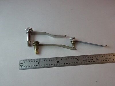 LOT 3 EA CLIPS FOR MICROSCOPE STAGE PART AS IS &2-A-23