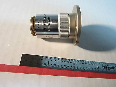 LEITZ WETZLAR GERMANY MICROSCOPE OBJECTIVE 100X FLUOTAR OPTICS BIN#A1-06