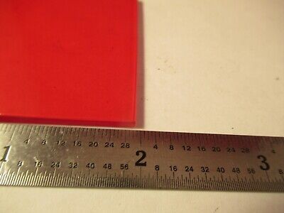 OPTICAL RED GLASS FILTER OPTICS AS PICTURED &FT-6-23