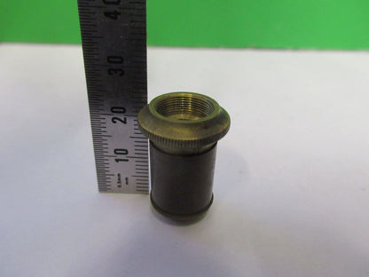 ANTIQUE BRASS RARE SMALL DIAMETER OBJECTIVE MICROSCOPE PART AS PICTURED Z4-B-90