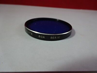 OPTICAL FILTER SPIRALITE COATED 80A BLUE OPTICS AS IS &AV-A-03