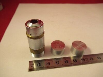 OBJECTIVE + PINHOLE ATTACHMENT OPTICS MICROSCOPE PART AS PICTURED &FT-4-104