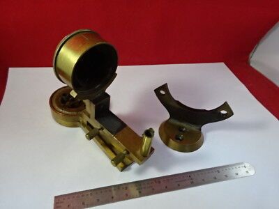 ANTIQUE 1880's BRASS BAUSCH LOMB CONDENSER HOLDER MICROSCOPE PART AS PIC &95-60