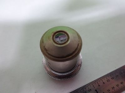 MICROSCOPE PART OBJECTIVE VINTAGE BAKER LONDON 2/3" 10X OPTICS AS IS BIN#H7-A-18