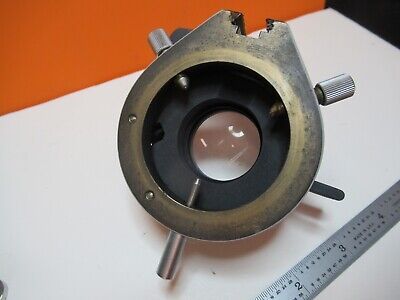 ZEISS GERMANY BRASS CONDENSER HOLDER MICROSCOPE PART AS PICTURED &FT-5-75