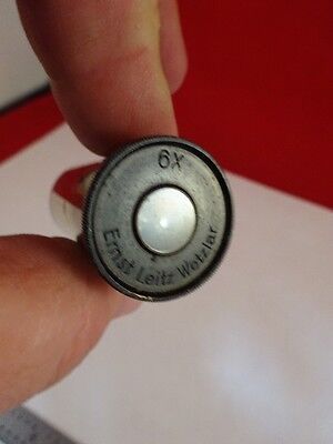 MICROSCOPE PART EYEPIECE OCULAR 6X LEITZ WETZLAR GERMANY OPTICS AS IS #P6-C-17