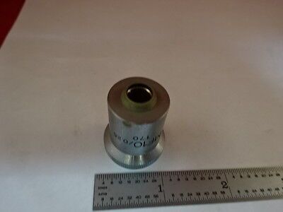 MICROSCOPE PART UNITRON MF10 OBJECTIVE OPTICS AS IS #AN-17