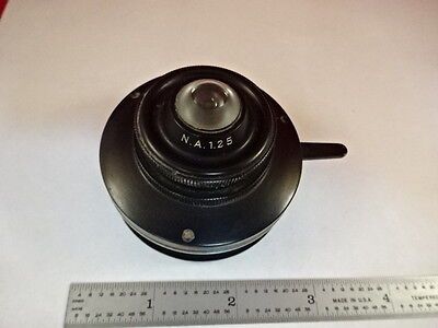 MICROSCOPE PART CONDENSER AMERICAN OPTICS + IRIS DIAPHRAGM AS IS #K8-C-03