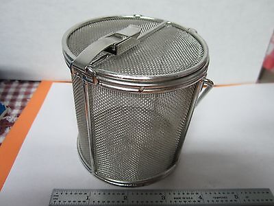 STAINLESS STEEL MESH CONTAINER CLEANING LASER OPTICS  BIN#A3