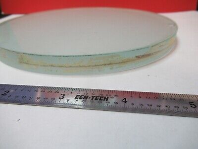 LARGE GLASS PLATE STAGE GLASS 6" DIAMETER MICROSCOPE PART AS PICTURED &Q1-A-74