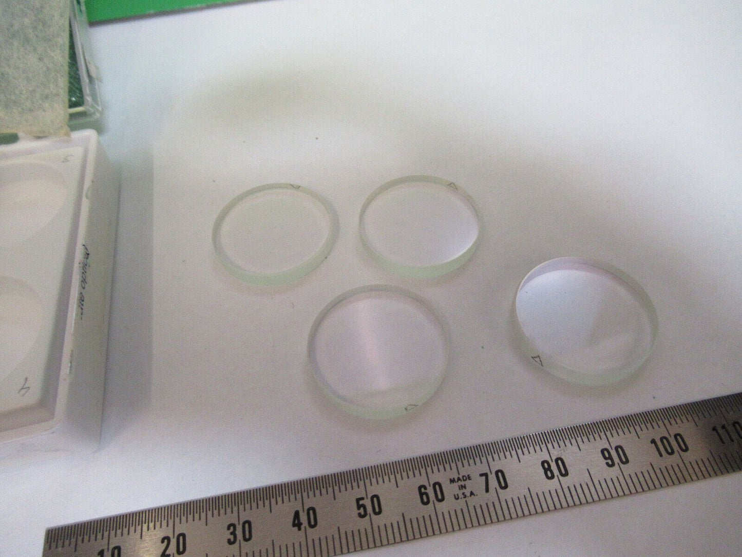 OPTICAL FOUR GLASS BLANKS LENSES LASER OPTICS AS PICTURED H3-A-77A