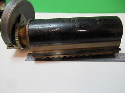 ANTIQUE BRASS BAUSCH LOMB TUBUS + NOSEPIECE MICROSCOPE PART AS PICTURED &17-A-20