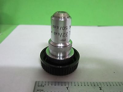 MICROSCOPE PART OBJECTIVE LEITZ GERMANY POL + IRIS UTK 32X AS IS OPTICS BN#S9-14