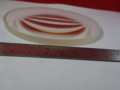 LARGE OPTICAL THICK LENS CONVEX CONCAVE MIL SPEC PRO OPTICS AS PICTURED &94-90