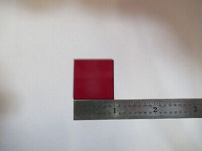 OPTICAL SCHOTT GLASS RED FILTER OPTICS AS PICTURED &B6-A-20