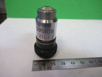 ZEISS WINKEL OBJECTIVE PHASE 40X /160 LENS MICROSCOPE PART AS PICTURED W4-A-44