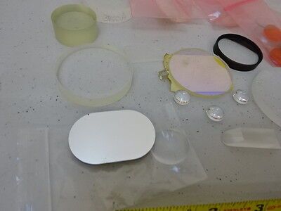 LARGE LOT OPTICS MIRRORS LENSES PRISM FILTERS ETC OPTICAL AS PICTURED &J4-A-07