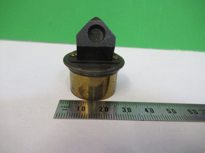 ANTIQUE BRASS EYEPIECE PRISM LENS RARE MICROSCOPE PART AS PICTURED &R6-A-07