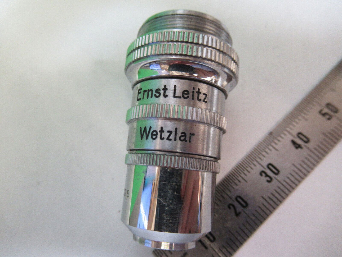 ERNST LEITZ GERMANY OBJECTIVE 1/12 1.8mm  MICROSCOPE PART AS PICTURED S8-A-03